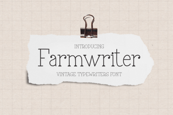 Farmwriter: A Vintage Typewriter Font with a Modern Smile